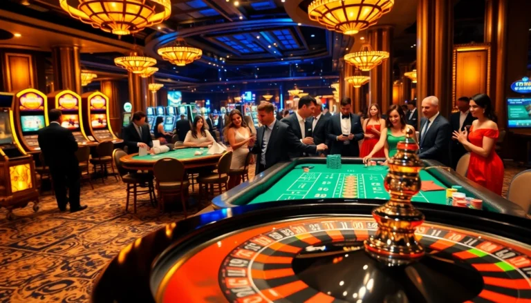 Experience the excitement of gaming at the casino with https://f8beta2.support/ showcasing players around a roulette wheel and blackjack table.